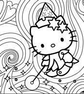 coloriage hello kitty en fee